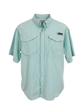 Columbia Men's Short-Sleeve Button-Down Shirt — Mint Green
